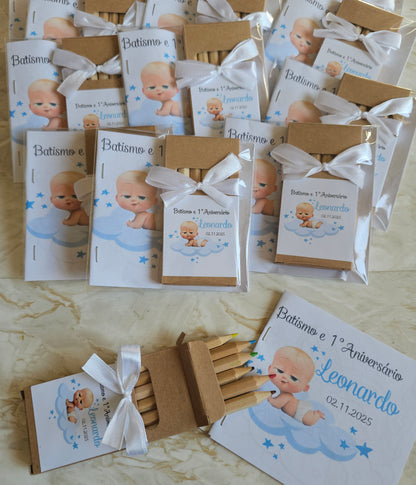 Kit lápis de colorir + livro de desenhos "Baby Boss"