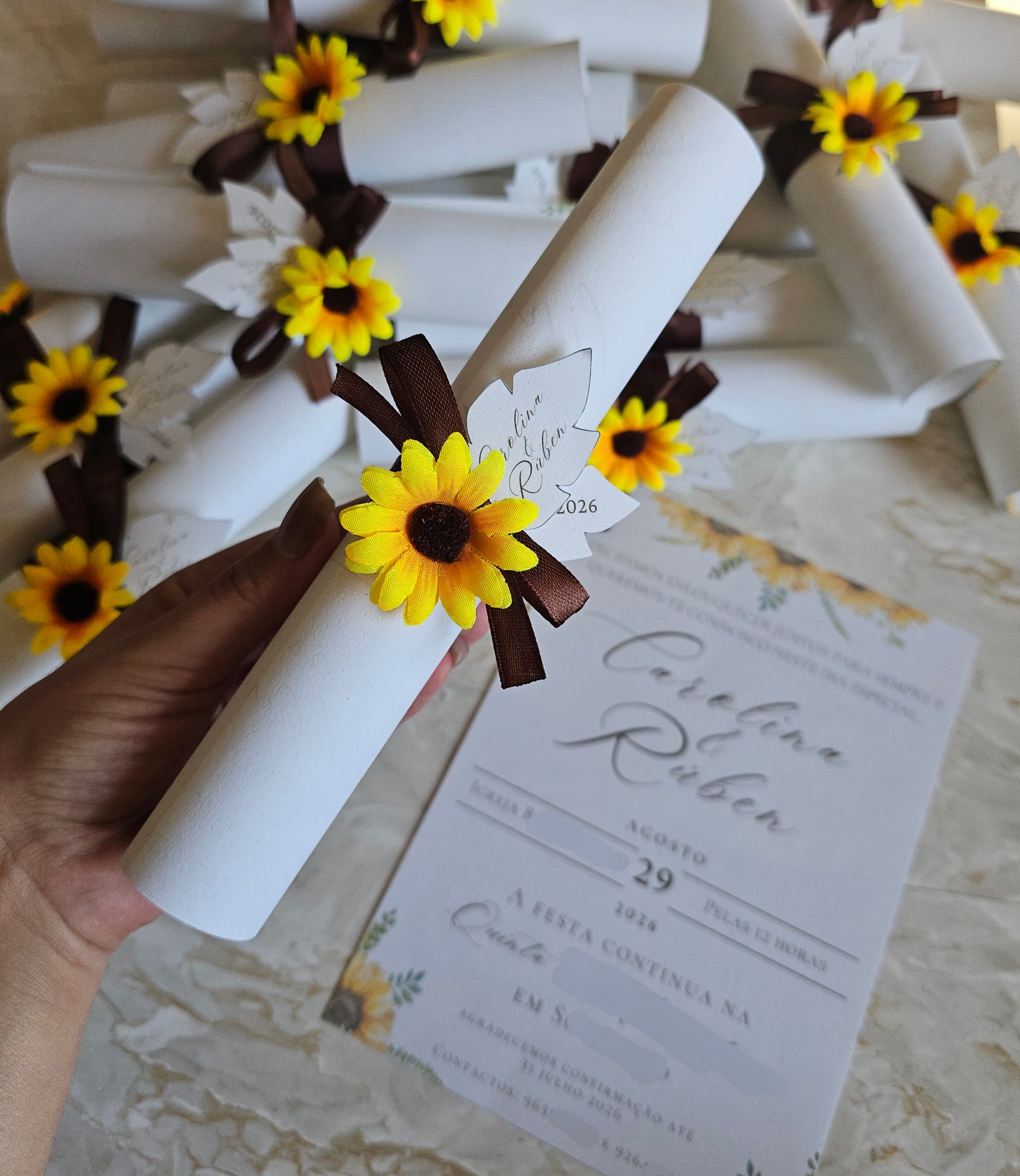 Convite personalizado "Girassol"