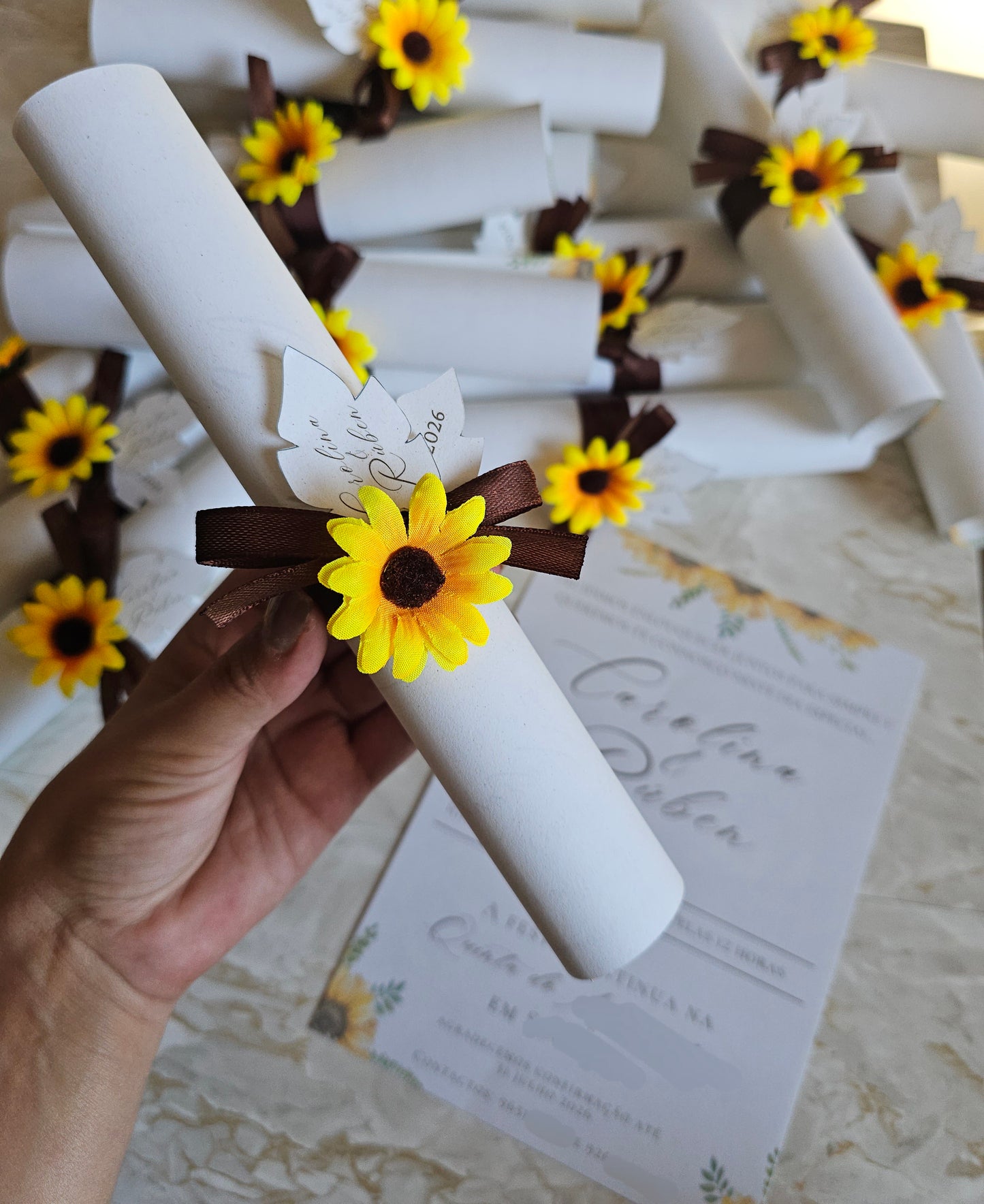 Convite personalizado "Girassol"