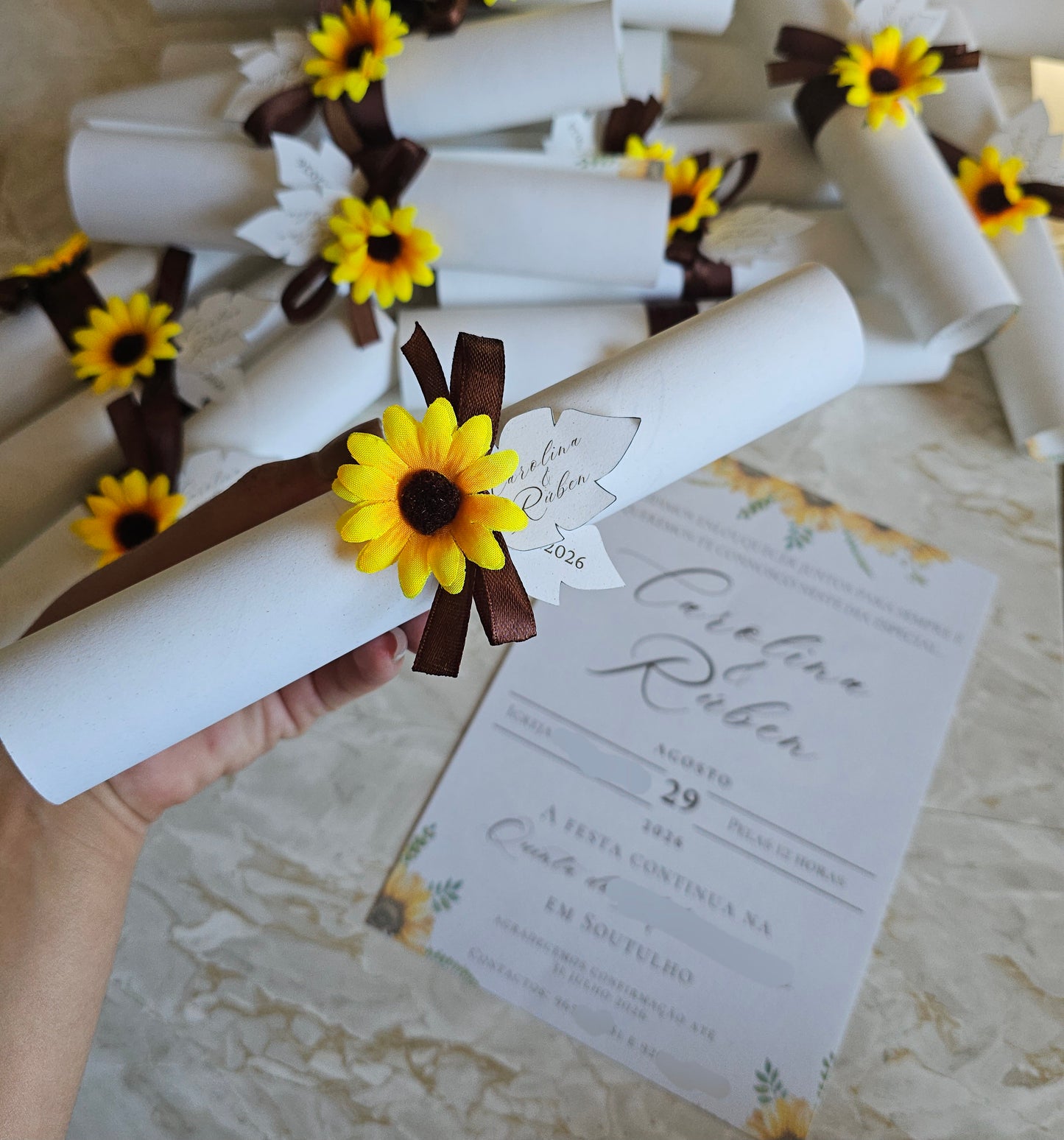 Convite personalizado "Girassol"