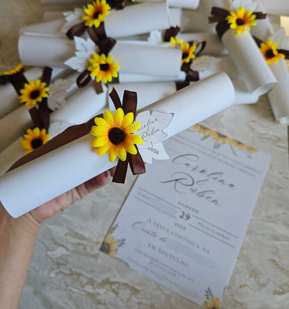 Convite personalizado "Girassol"