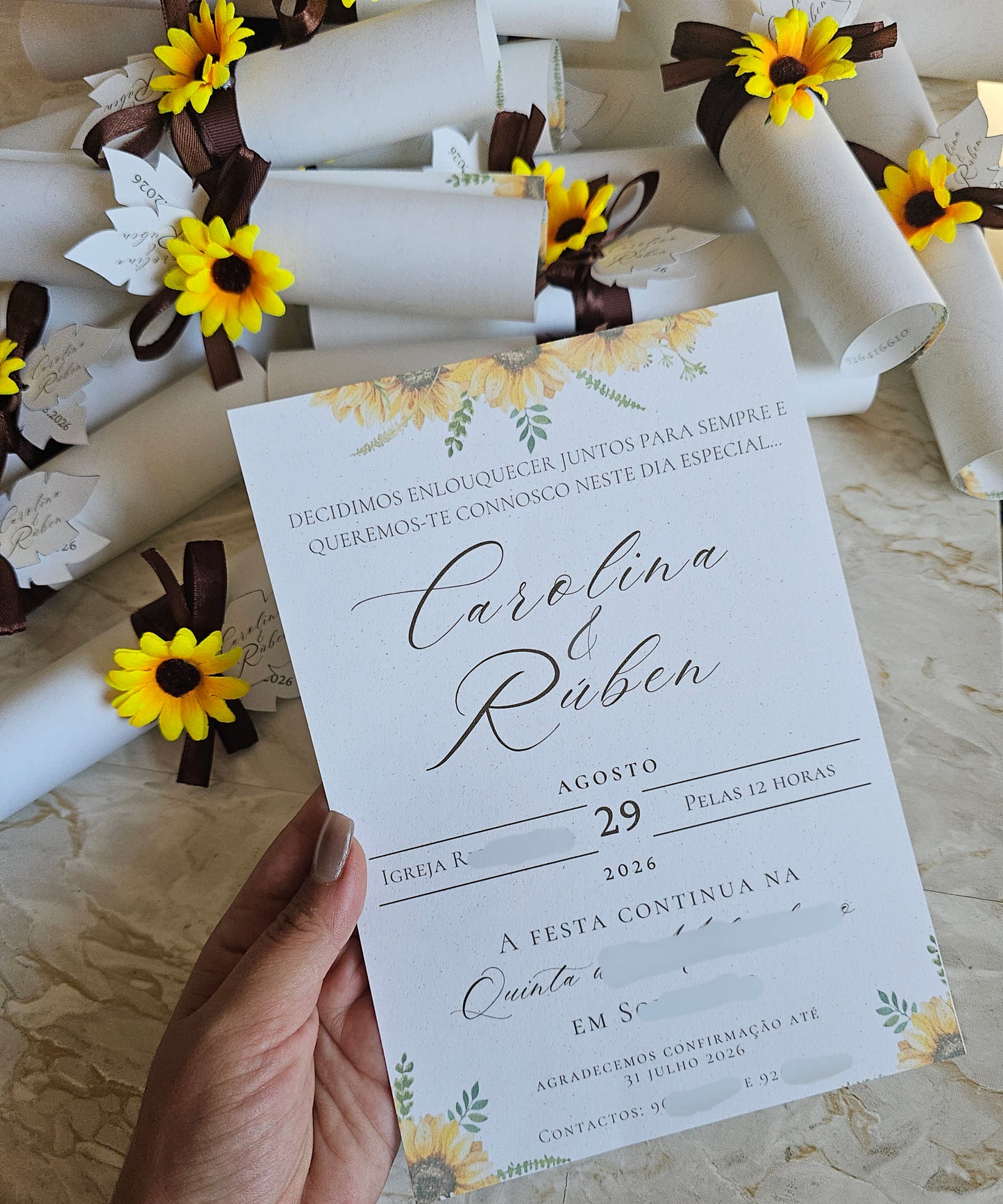 Convite personalizado "Girassol"