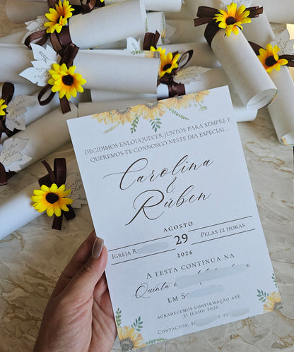Convite personalizado "Girassol"