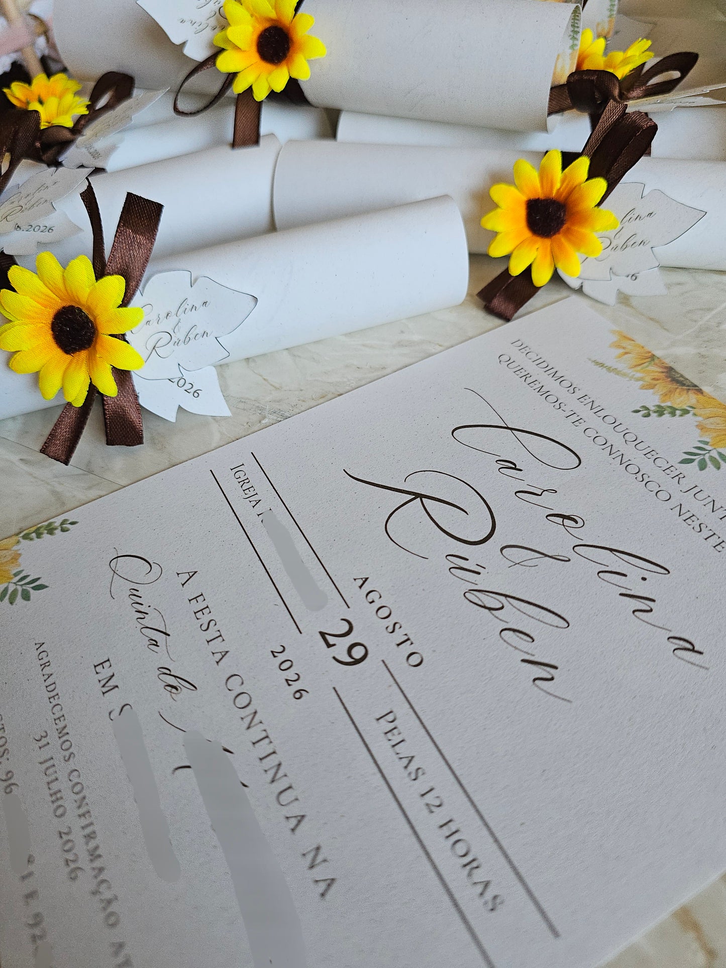 Convite personalizado "Girassol"
