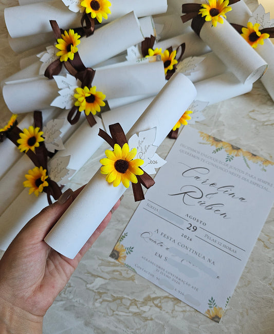 Convite personalizado "Girassol"