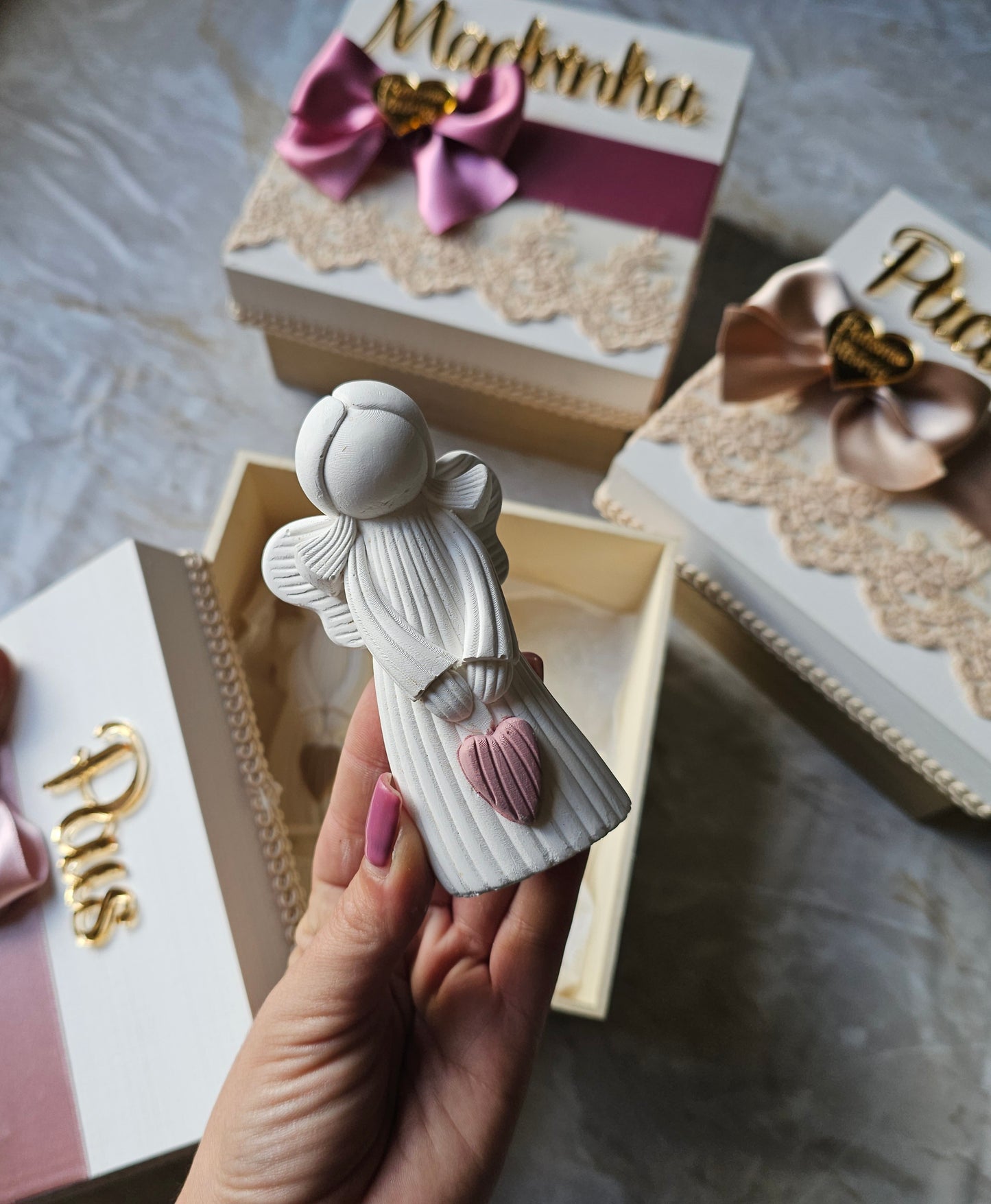 Caixas Padrinhos e Pais "Vitória ♡"