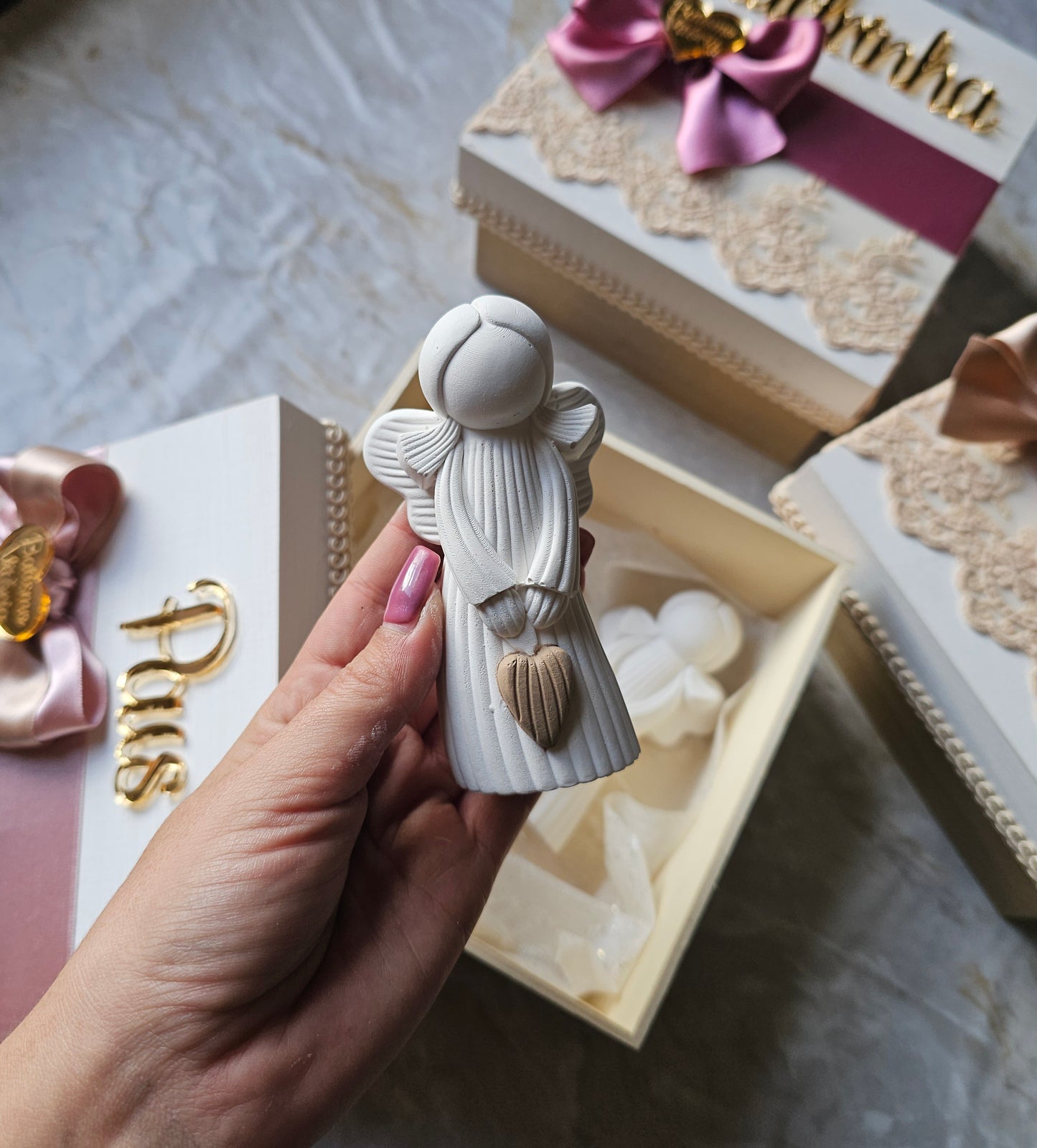 Caixas Padrinhos e Pais "Vitória ♡"