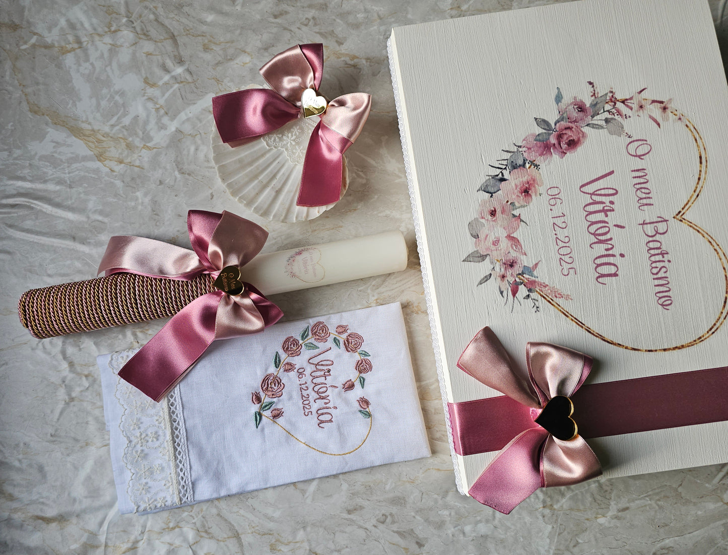 Conjunto de Batismo "Vitória ♡"