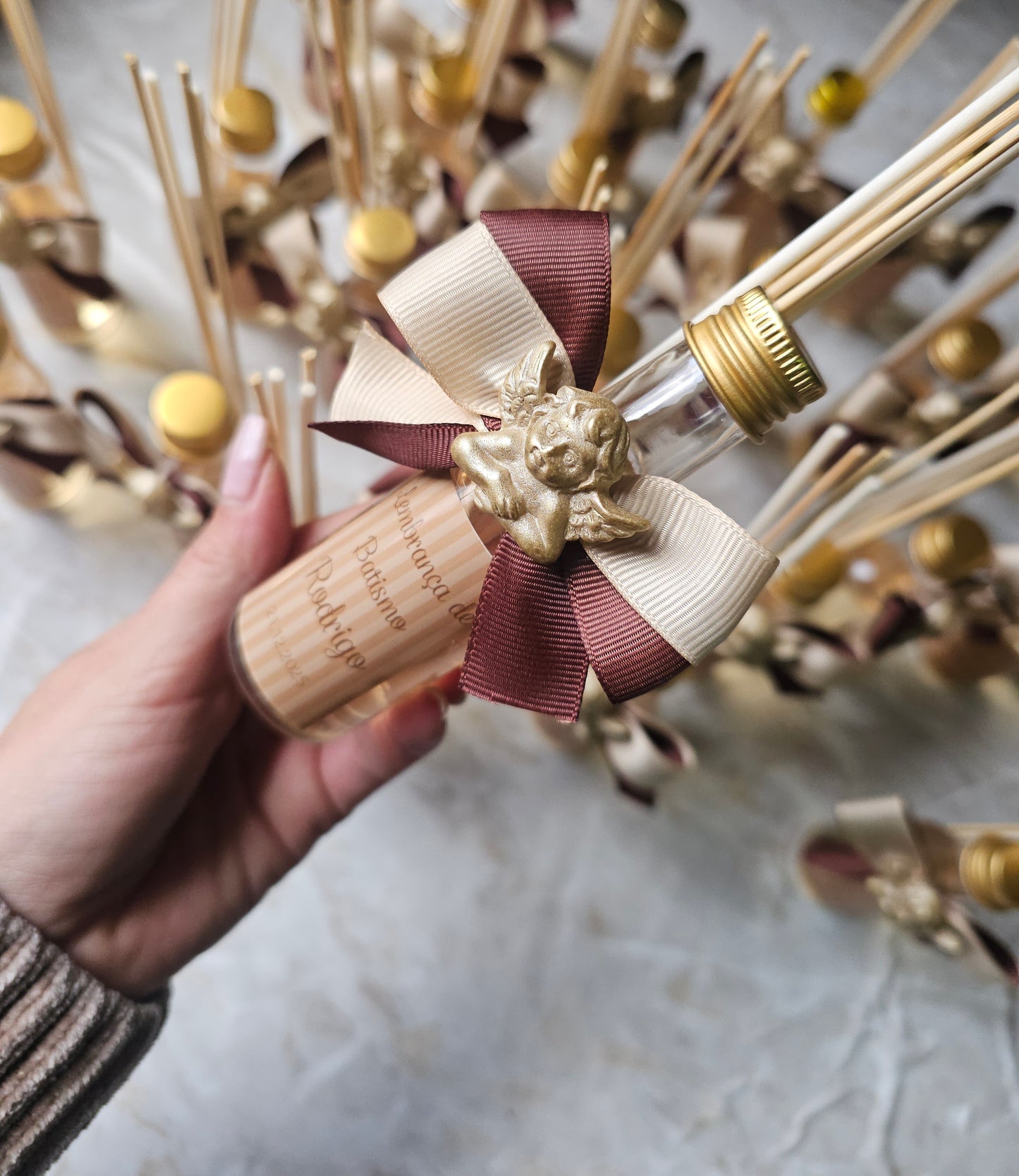 Mikado personalizado "Anjinho d'ouro"