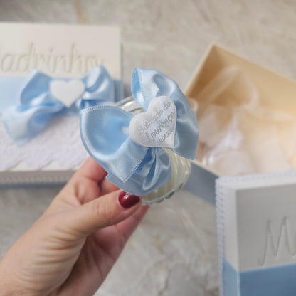 Caixas personalizadas Padrinhos "Baby blue"