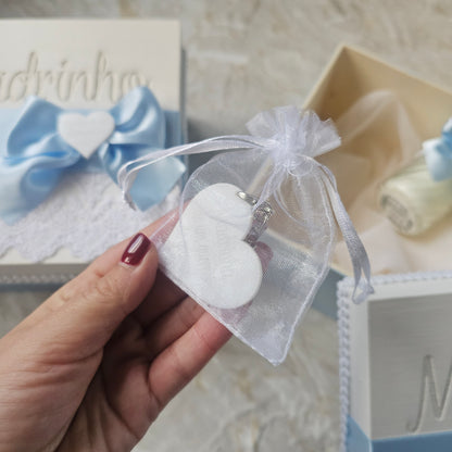 Caixas personalizadas Padrinhos "Baby blue"