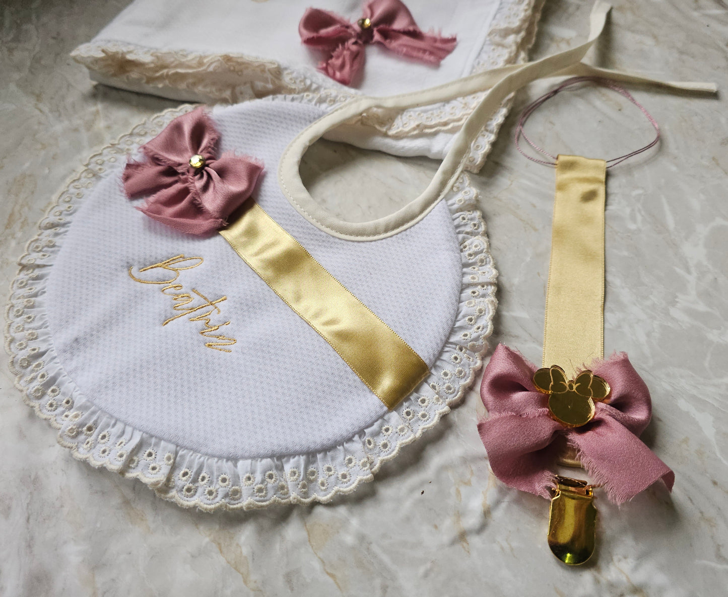 Acessórios bebé " Rosa chiffon"