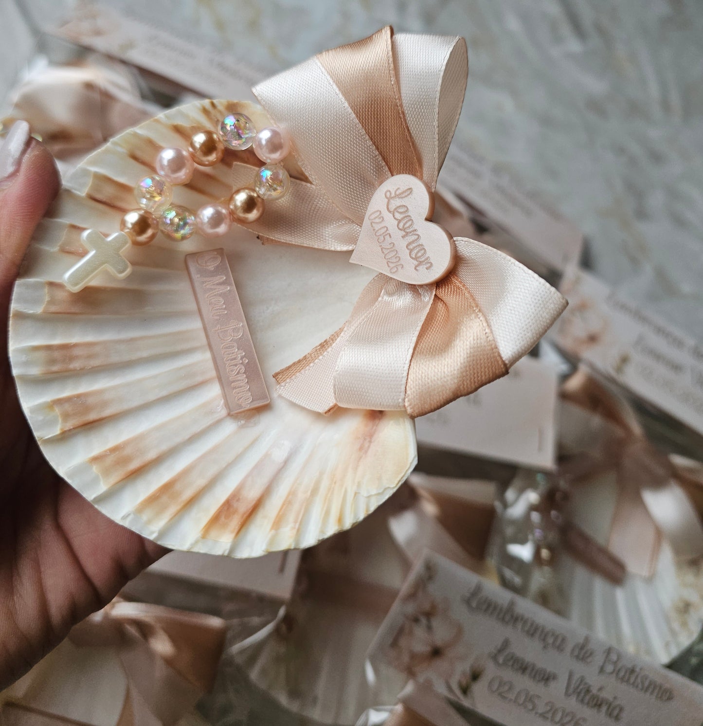 Concha média c/íman "Leonor" madrepérola