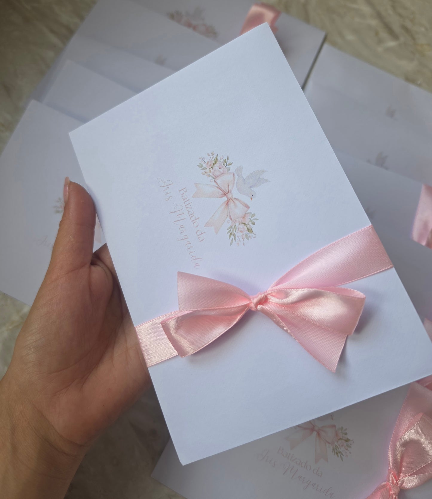Convite Pombinha Rosa
