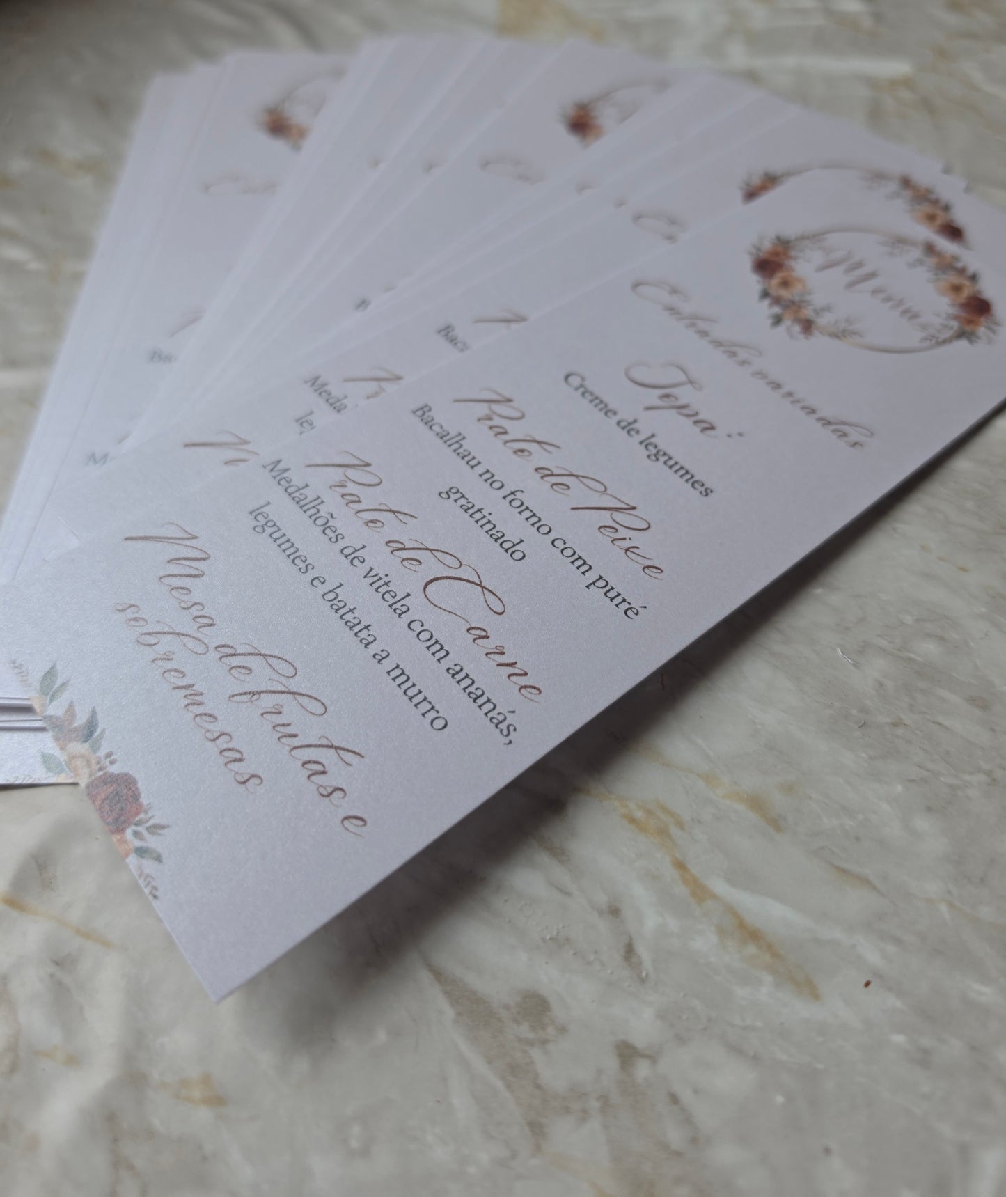 Menus personalizados T&A