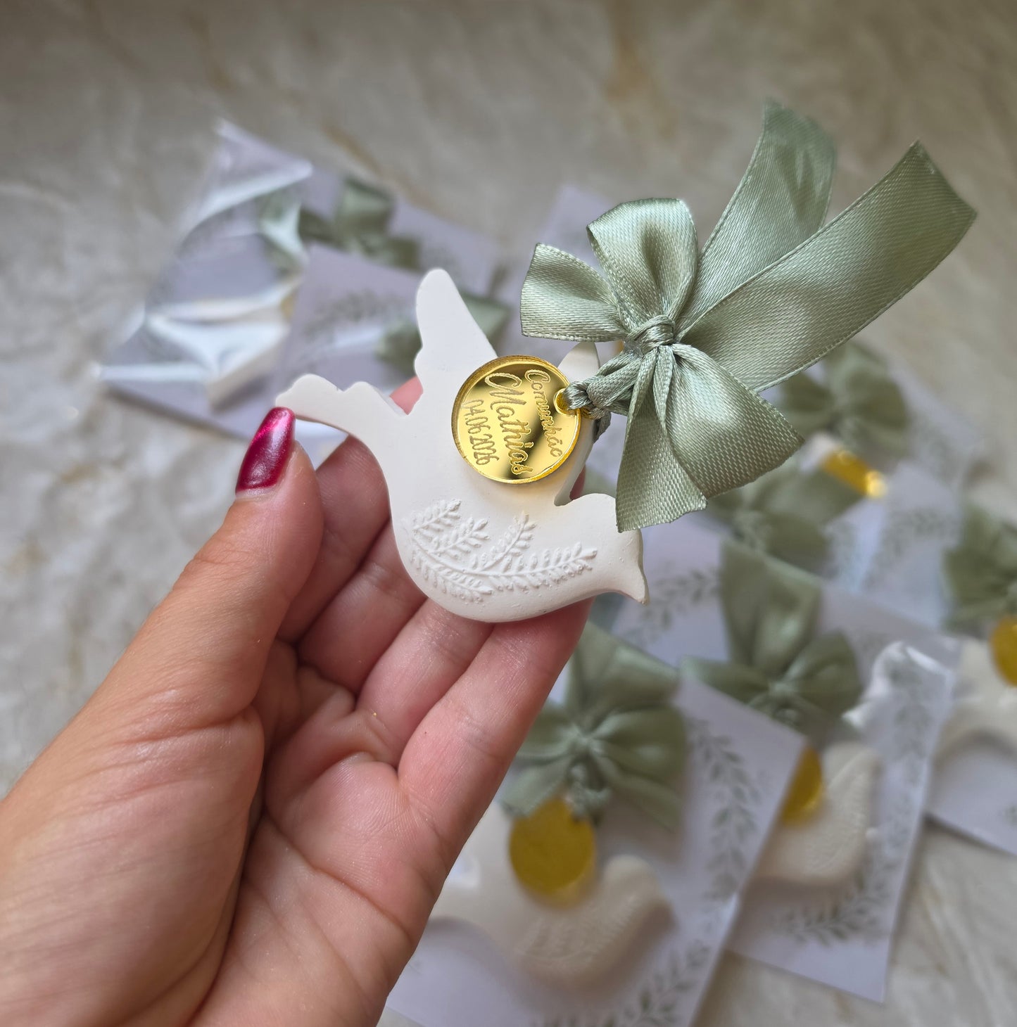 Pomba gesso perfumado "Comunhão"