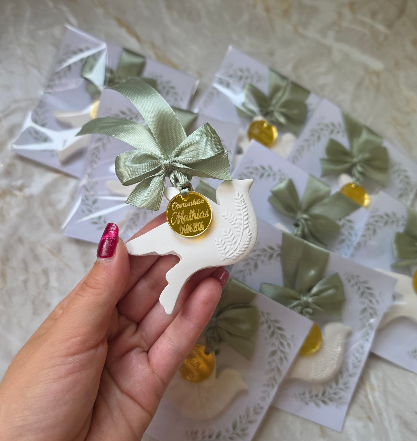 Pomba gesso perfumado "Comunhão"