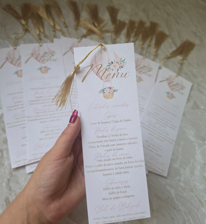 Menu personalizado balão