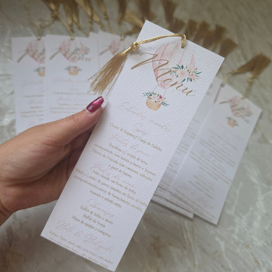 Menu personalizado balão