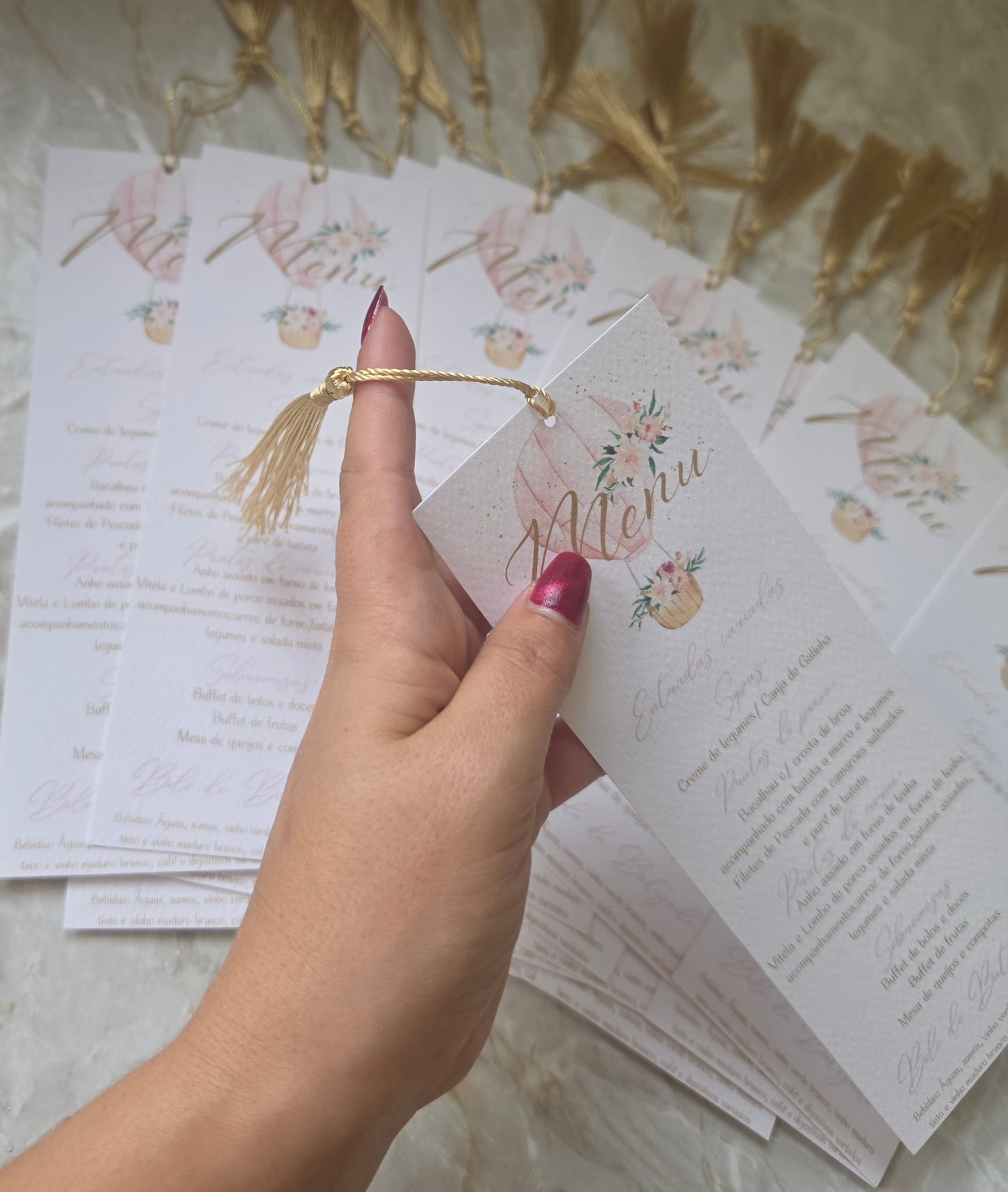 Menu personalizado balão