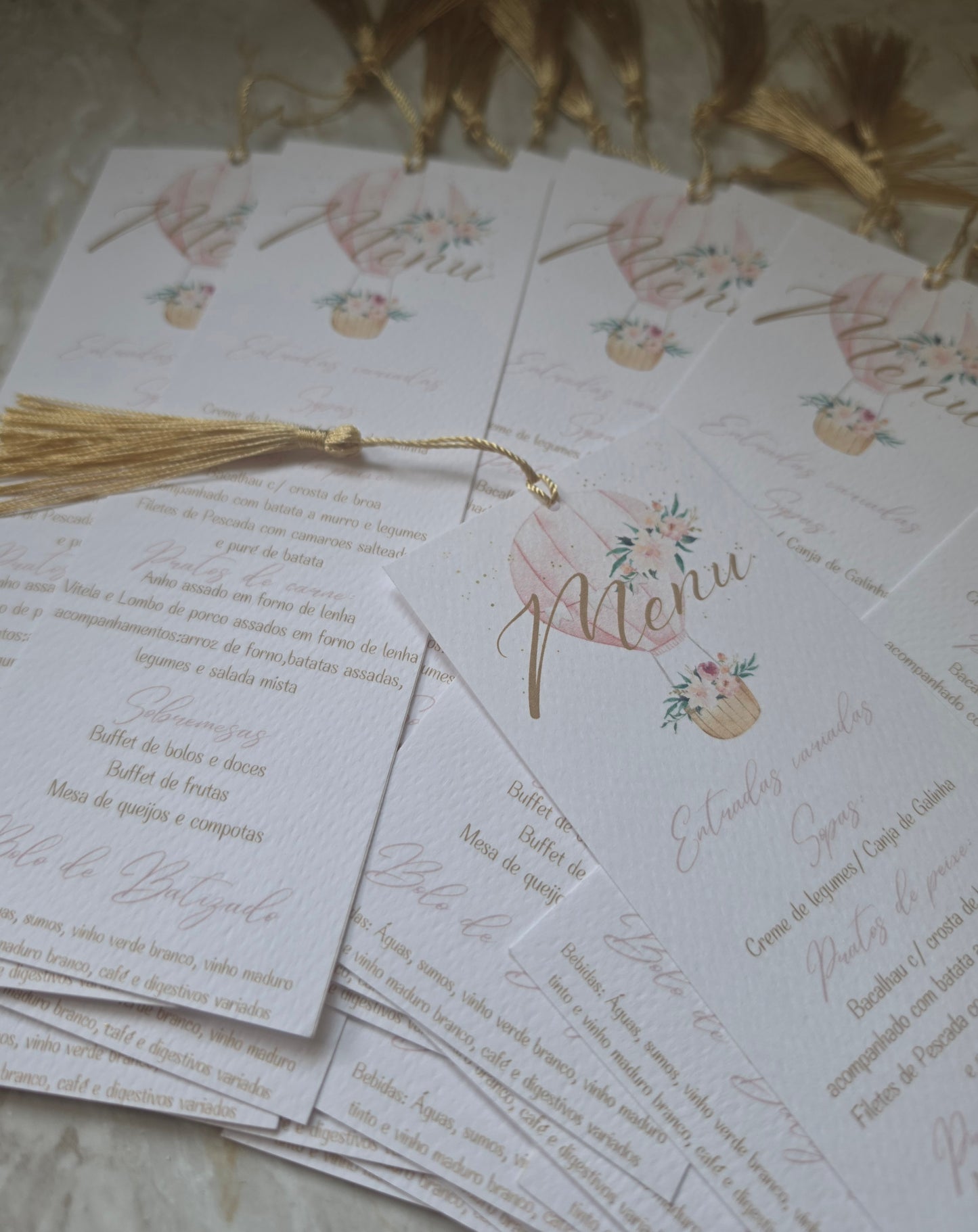 Menu personalizado balão