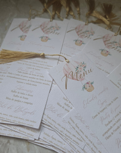 Menu personalizado balão