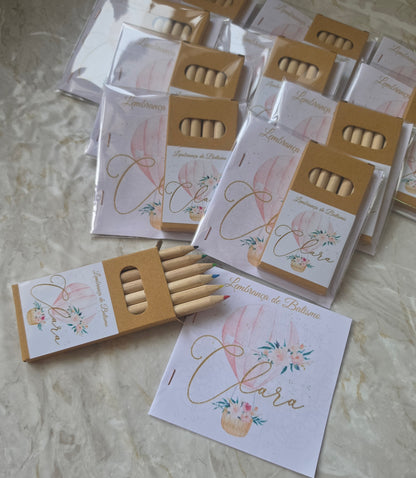 Kit lápis de colorir + livro balão 🩷