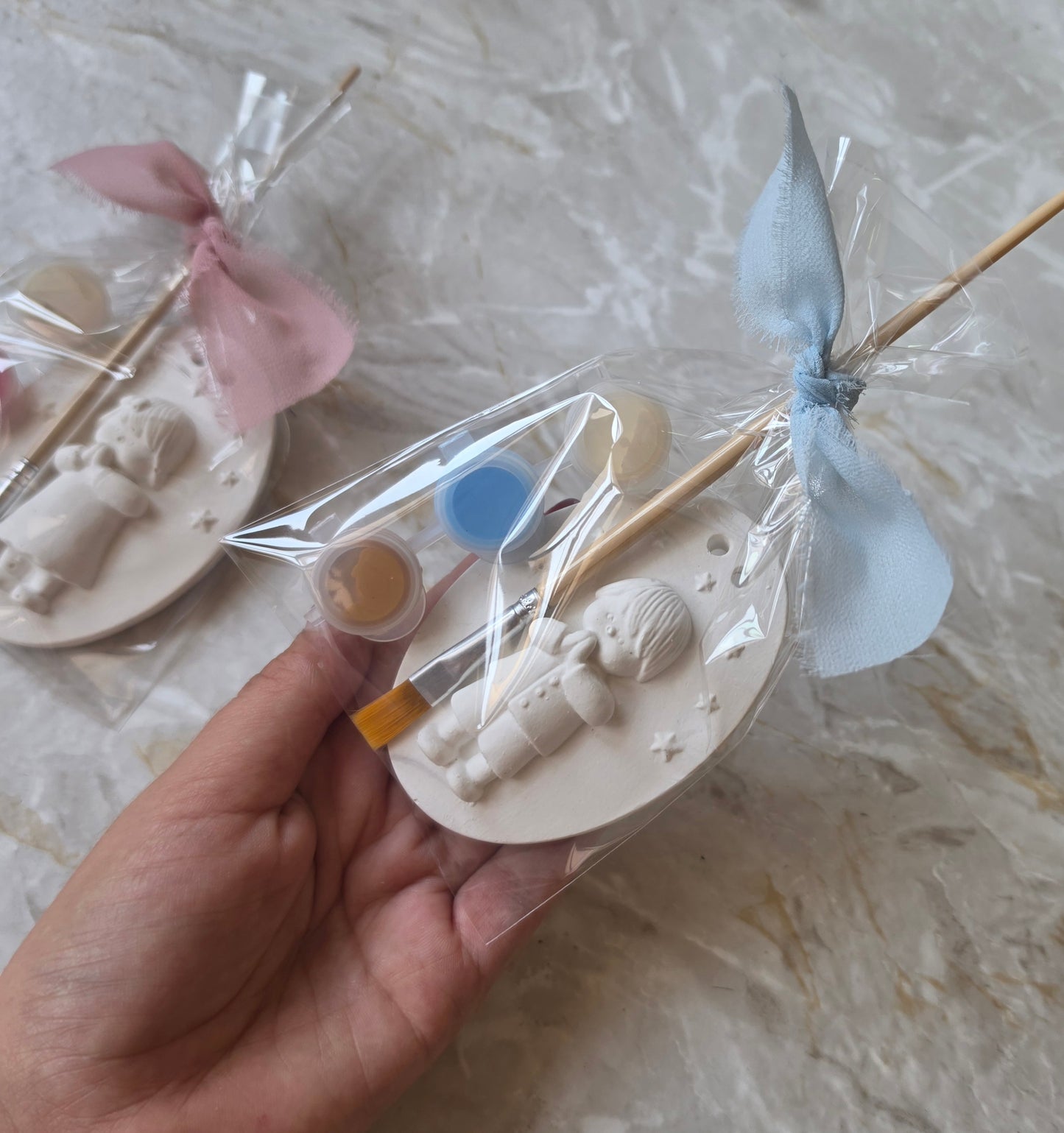 Kit colorir gesso 🩷🩵💛