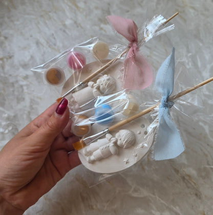 Kit colorir gesso 🩷🩵💛