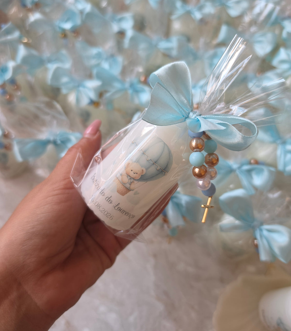 Vela personalizada + mini dezena 🐻