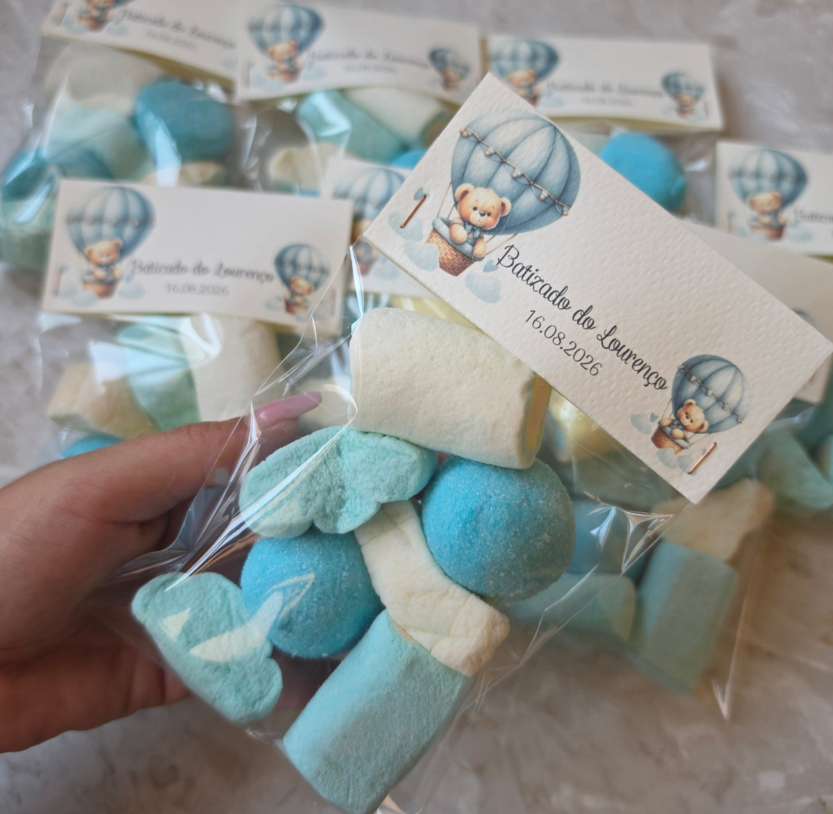 Sacos de gomas ursinho balão 🐻