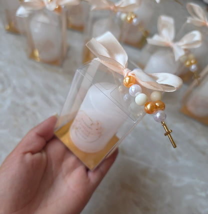Vela personalizada em caixa com mini dezena 🌸