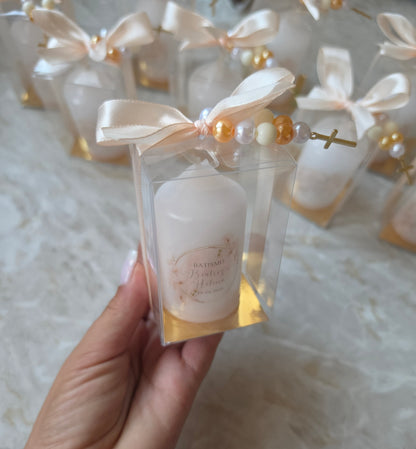Vela personalizada em caixa com mini dezena 🌸