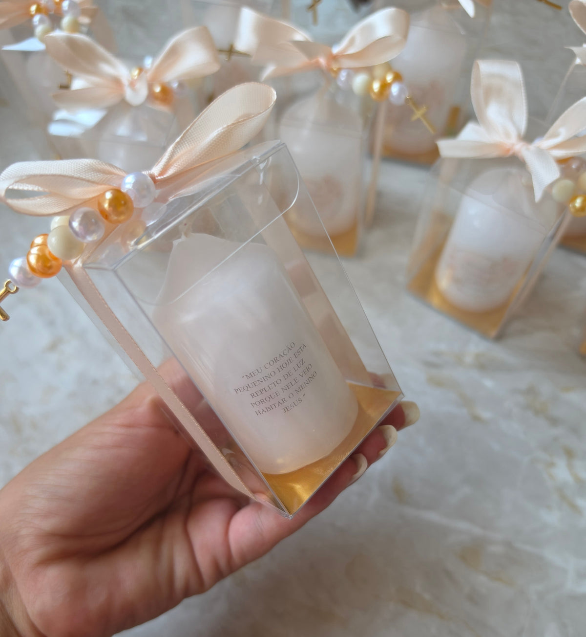 Vela personalizada em caixa com mini dezena 🌸