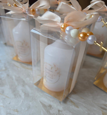 Vela personalizada em caixa com mini dezena 🌸