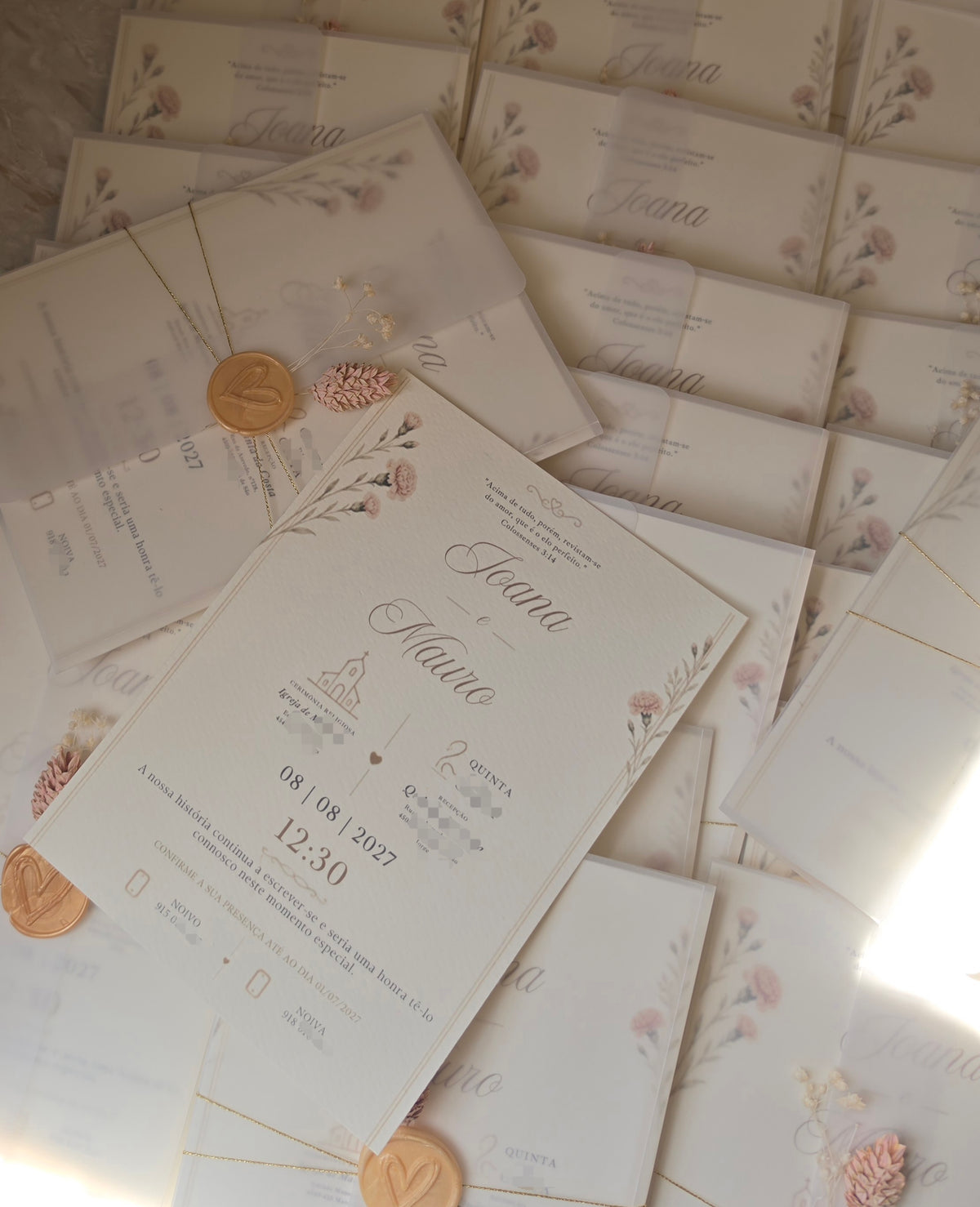 Convites Casamento J&M 🌸