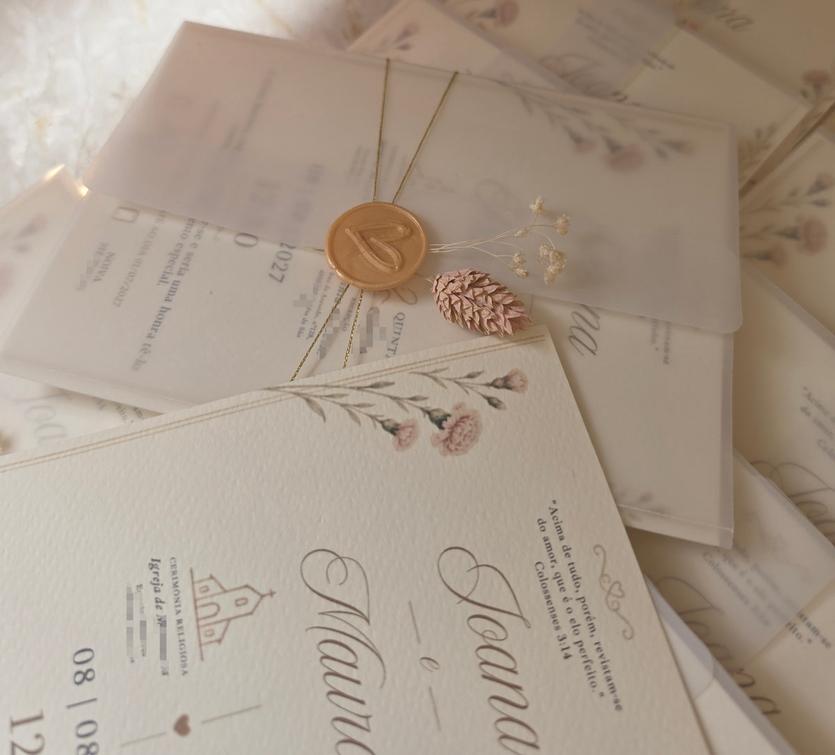 Convites Casamento J&M 🌸