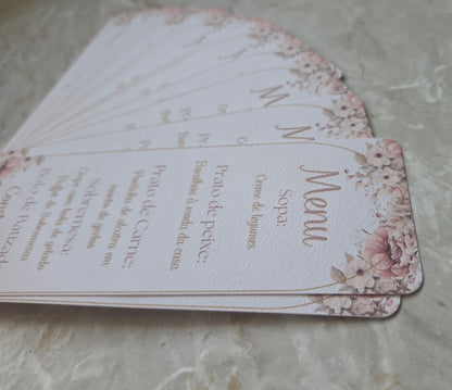 Menus personalizados floral 🌸