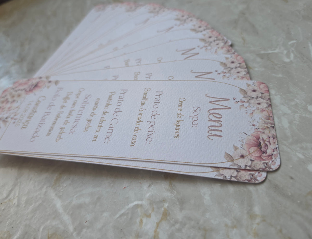 Menus personalizados floral 🌸
