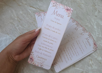 Menus personalizados floral 🌸