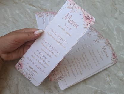Menus personalizados floral 🌸