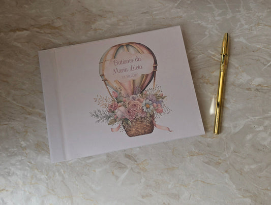 Livro de honra + placa personalizada 🎀