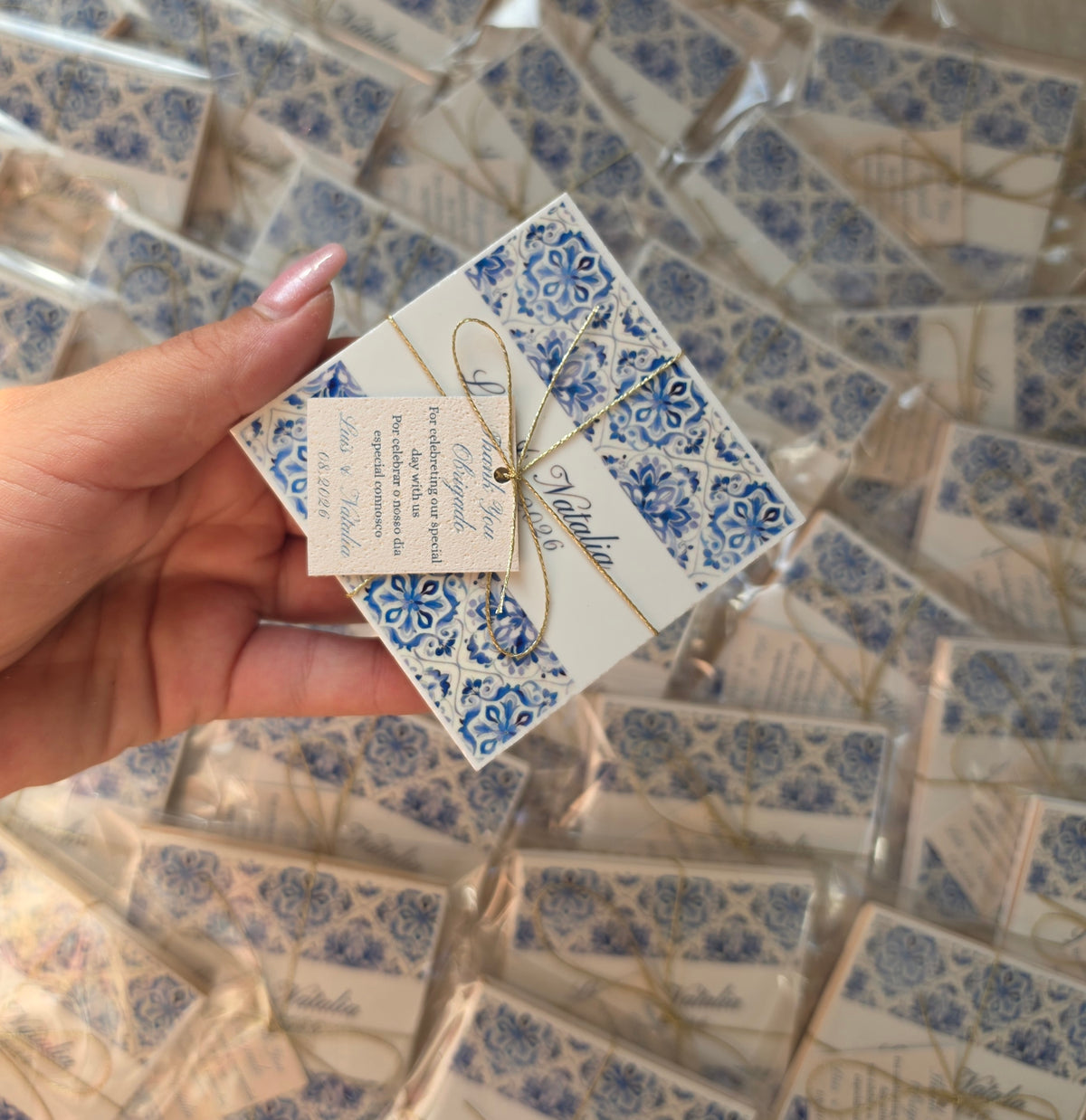 Mini azulejos estilo português com íman 💙
