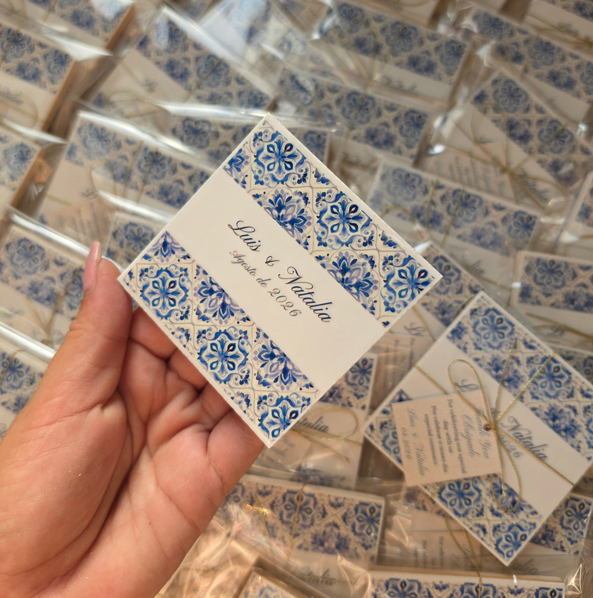 Mini azulejos estilo português com íman 💙