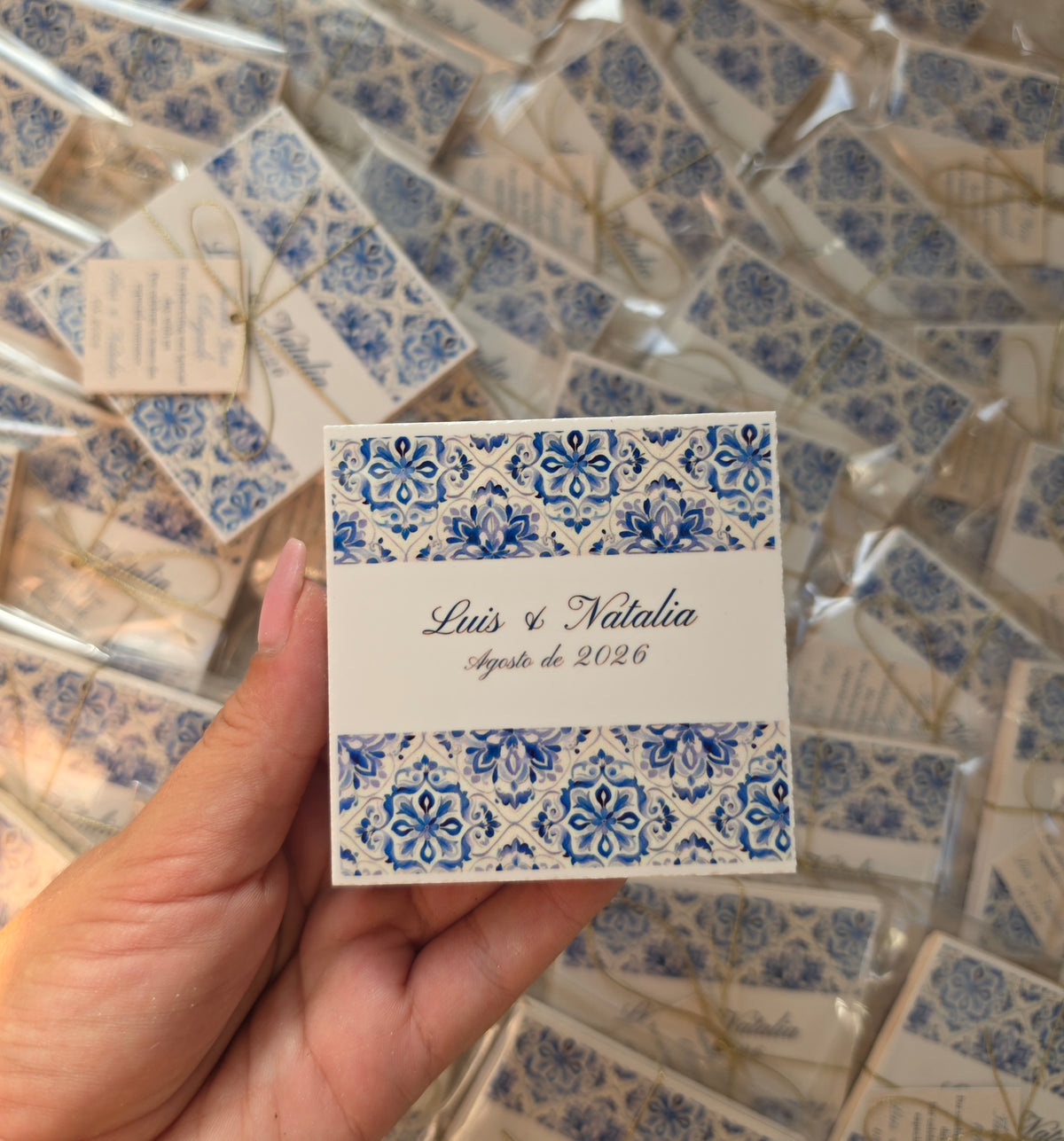 Mini azulejos estilo português com íman 💙