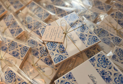 Mini azulejos estilo português com íman 💙