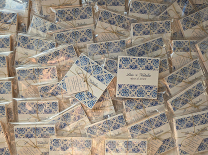 Mini azulejos estilo português com íman 💙