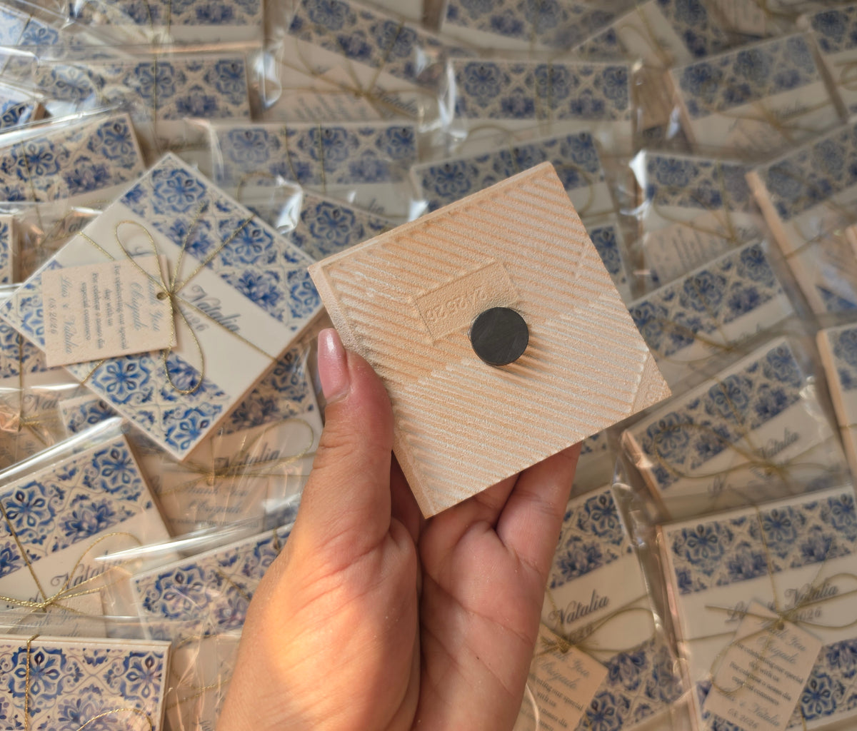 Mini azulejos estilo português com íman 💙
