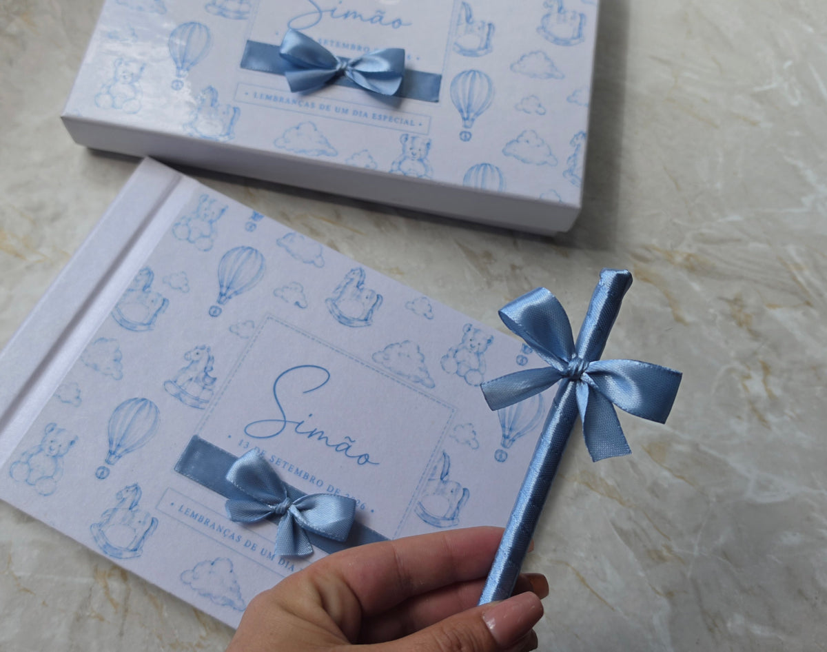 Livro de honra A5 + caixa + caneta 💙