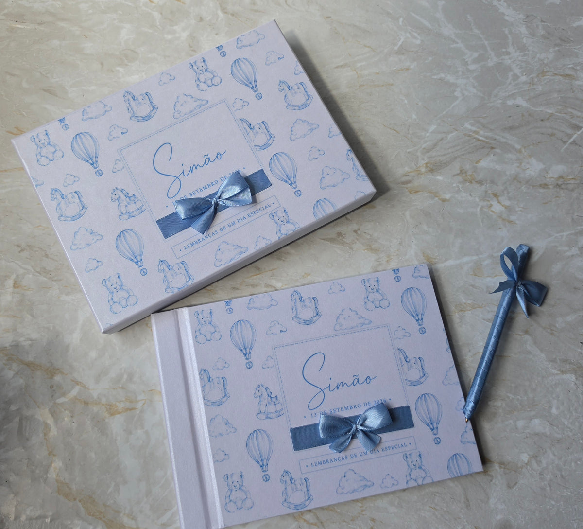 Livro de honra A5 + caixa + caneta 💙